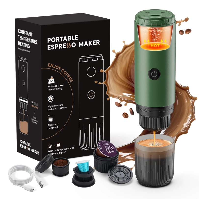 Commercial Espresso Machine - Portable Espresso Machine 3-in-1 Travel Coffee