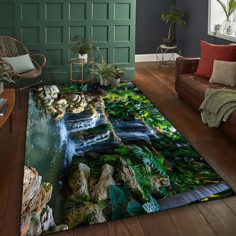 Commercial Kitchen Floor - 3D Visual Illusion Floor Mat Ocean