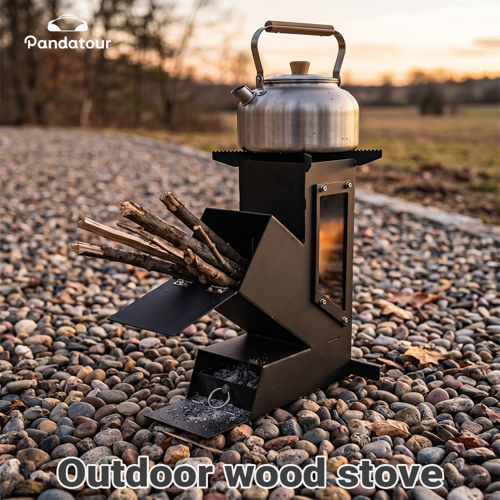 Commercial Kitchen Gas Stove - Pandatour Outdoor Portable Stainless Steel Rocket