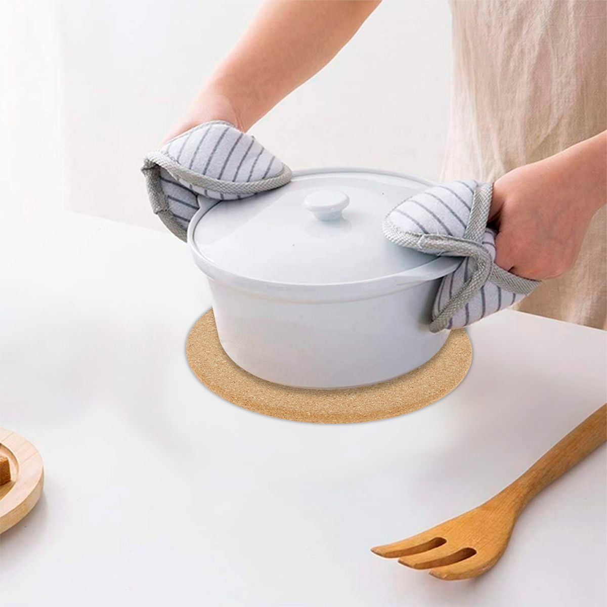 Cork Pot Holder Heat Resistant - مراجعة Commercial Kitchen Floor وسعره