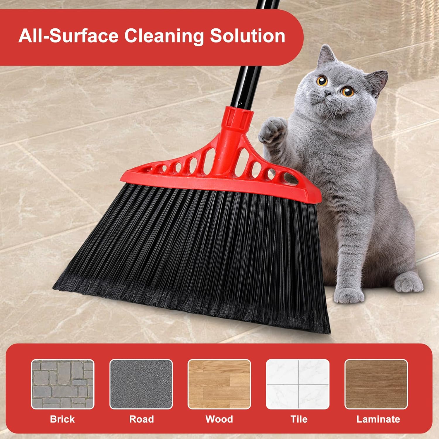 Tiumso Heavy Duty Angle Broom  - مراجعة Commercial Kitchen Broom وسعره