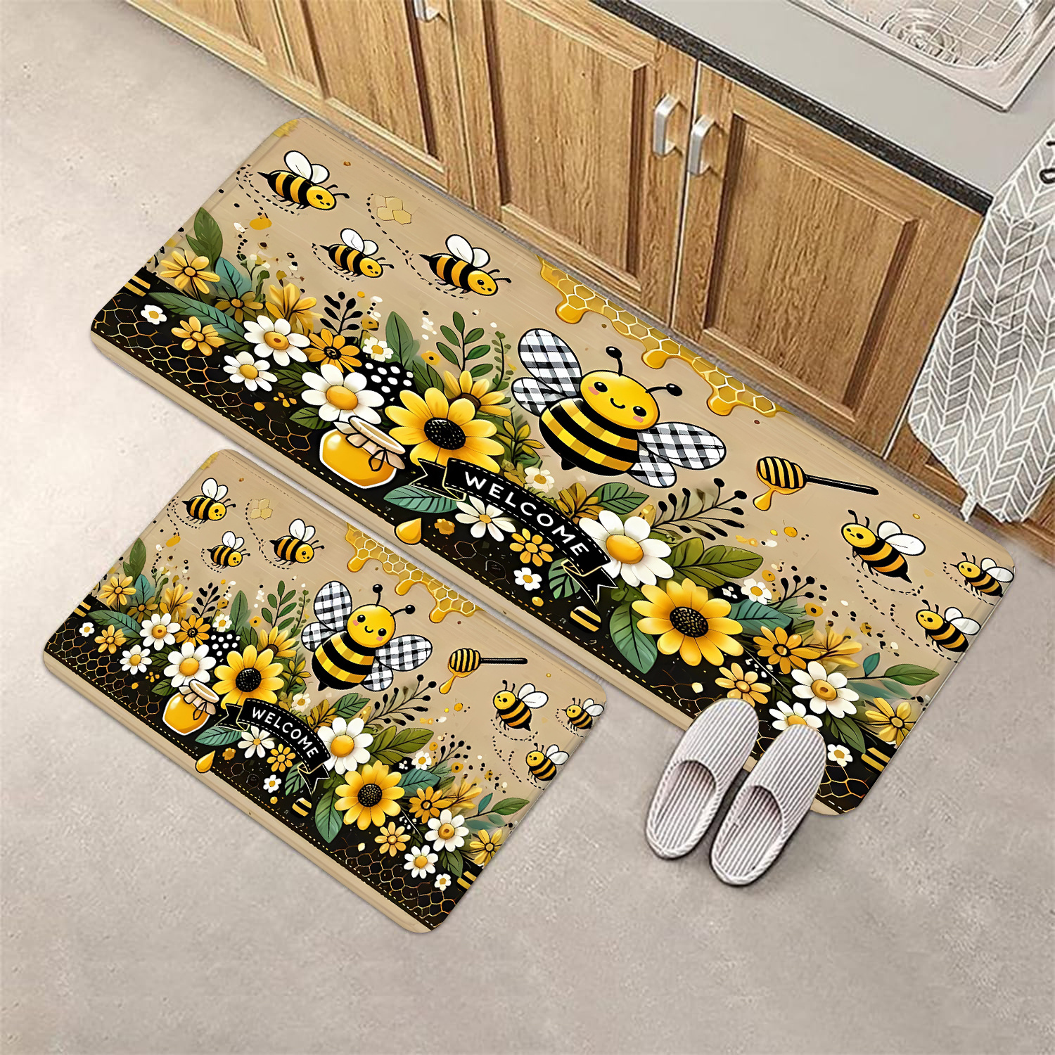 Bee Flower Kitchen Long Carpet - مراجعة Commercial Kitchen Floor وسعره
