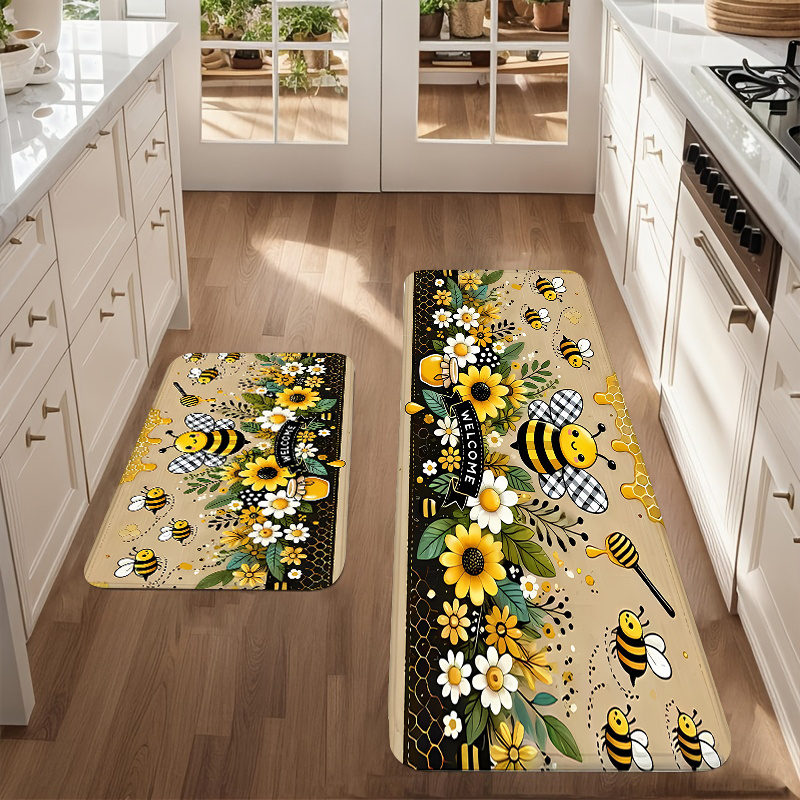 Bee Flower Kitchen Long Carpet - مراجعة Commercial Kitchen Floor وسعره