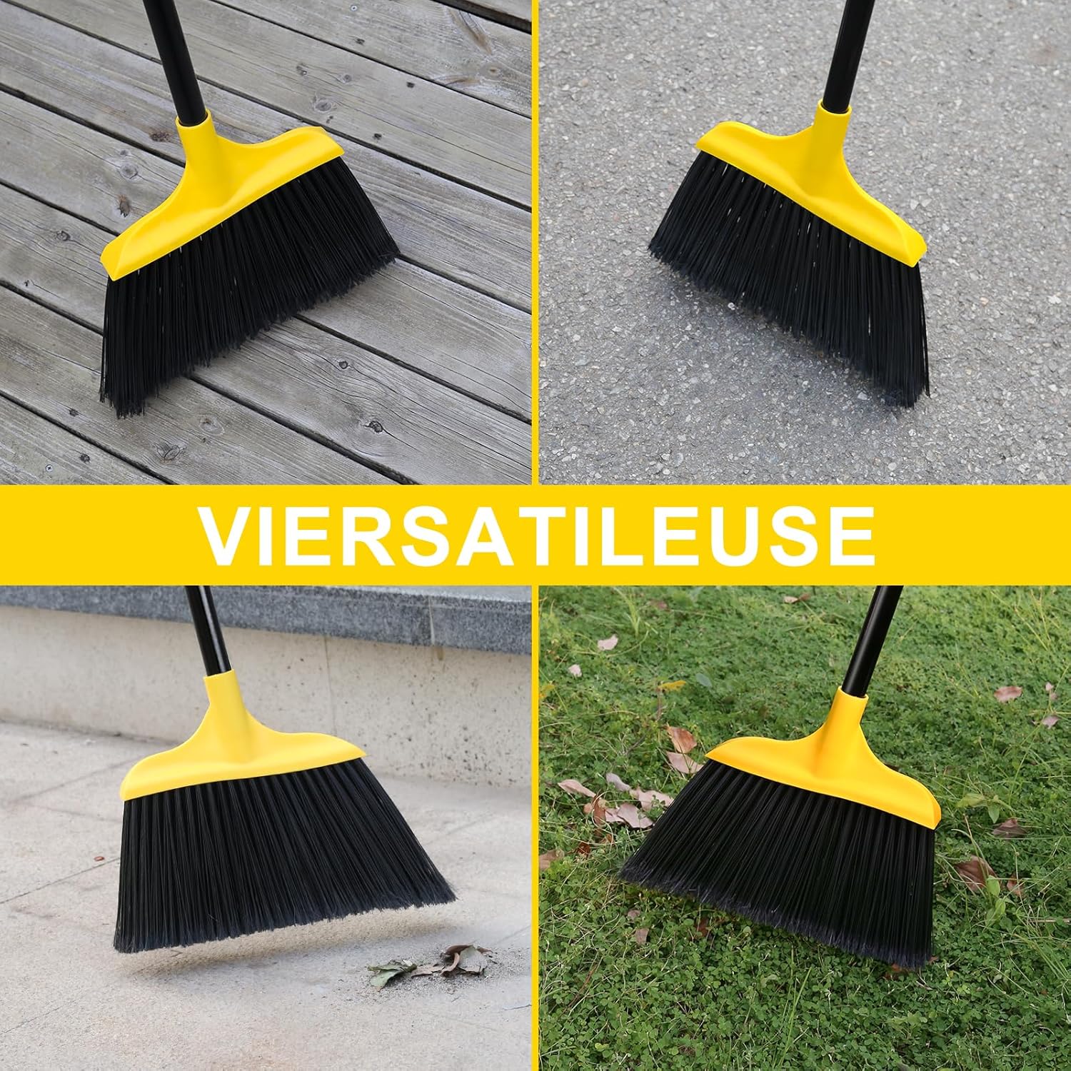 3 Pack Heavy Duty Outdoor Broo - مراجعة Commercial Kitchen Broom وسعره