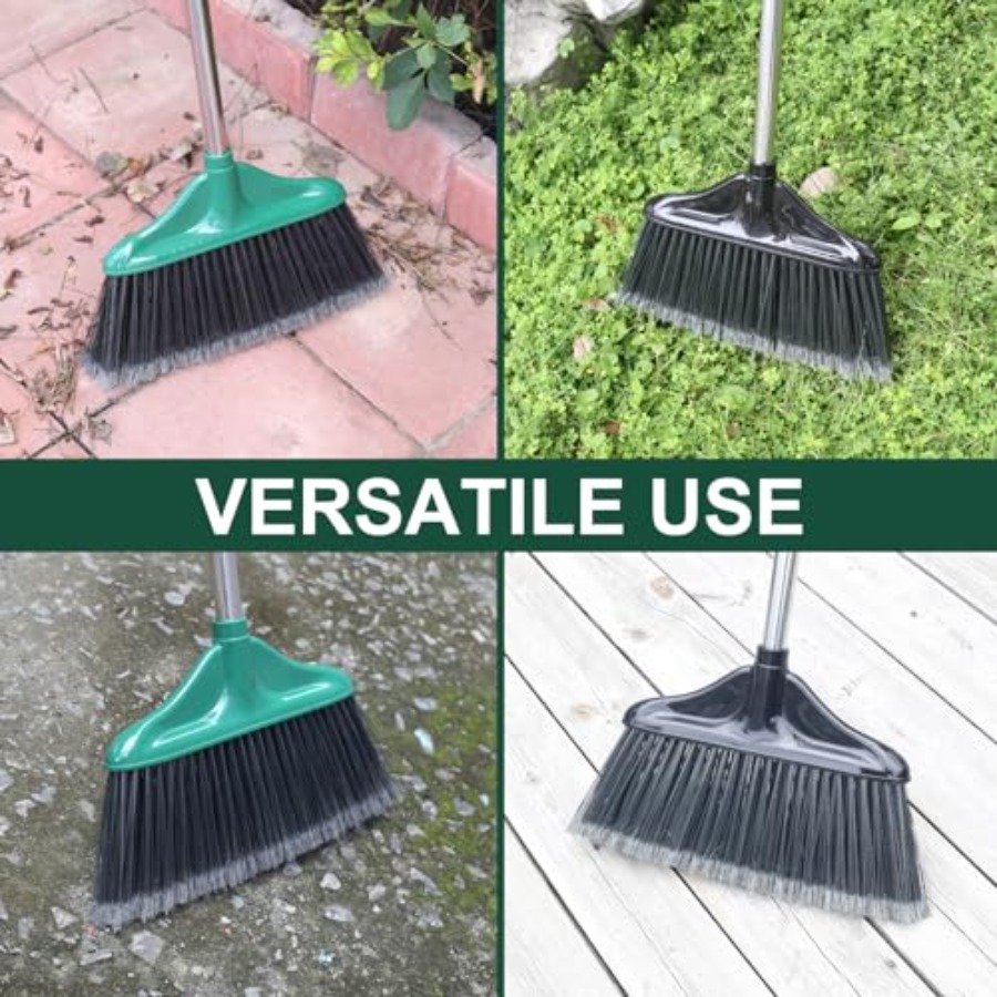 4 PCS Heavy Duty Broom Outdoor - مراجعة Commercial Kitchen Broom وسعره
