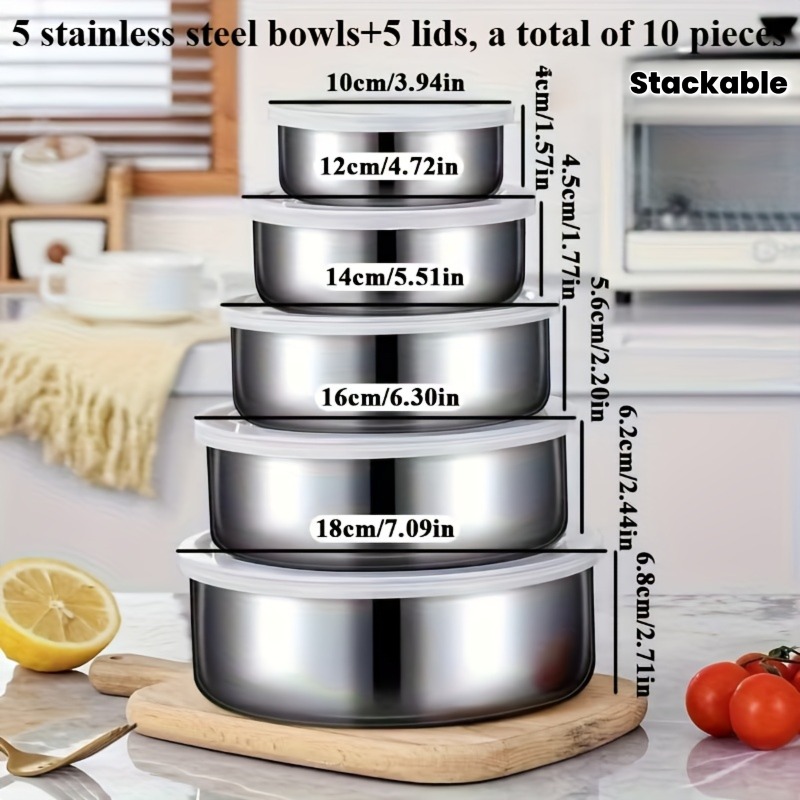 5-Piece Stainless Steel Food C - مراجعة Commercial Kitchen Dishwasher وسعره