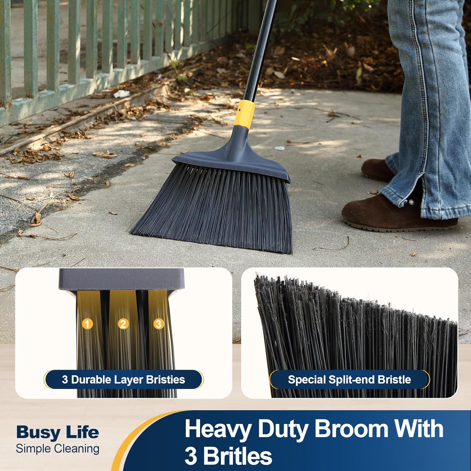 Yocada Heavy-Duty Broom Outdoo - مراجعة Commercial Kitchen Broom وسعره
