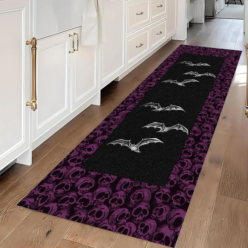 Gothic Skull & Bat Runner Area - مراجعة Commercial Kitchen Floor وسعره