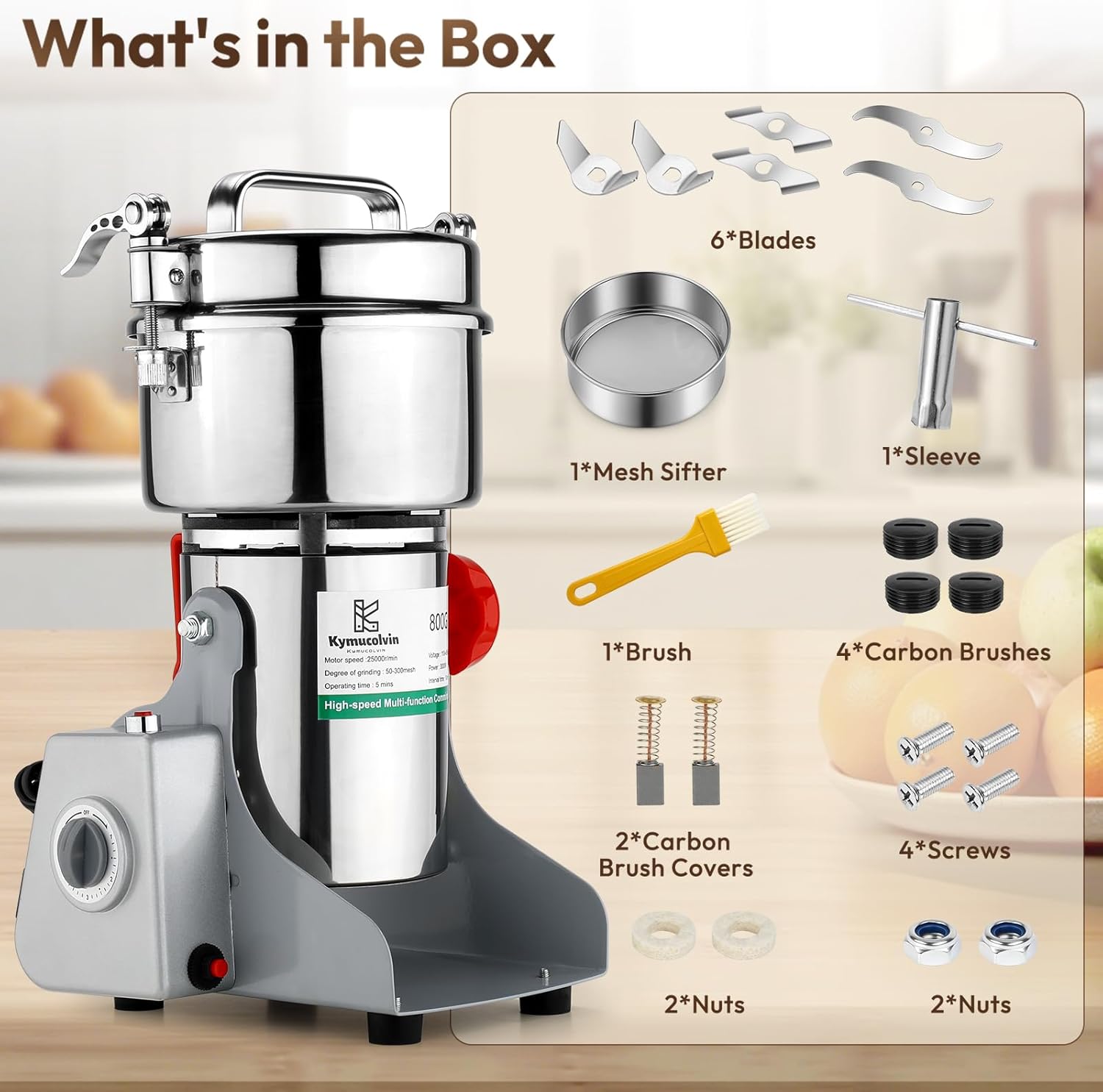 Electric Grain Mill Grinder-80 - مراجعة Commercial Kitchen Grinder وسعره