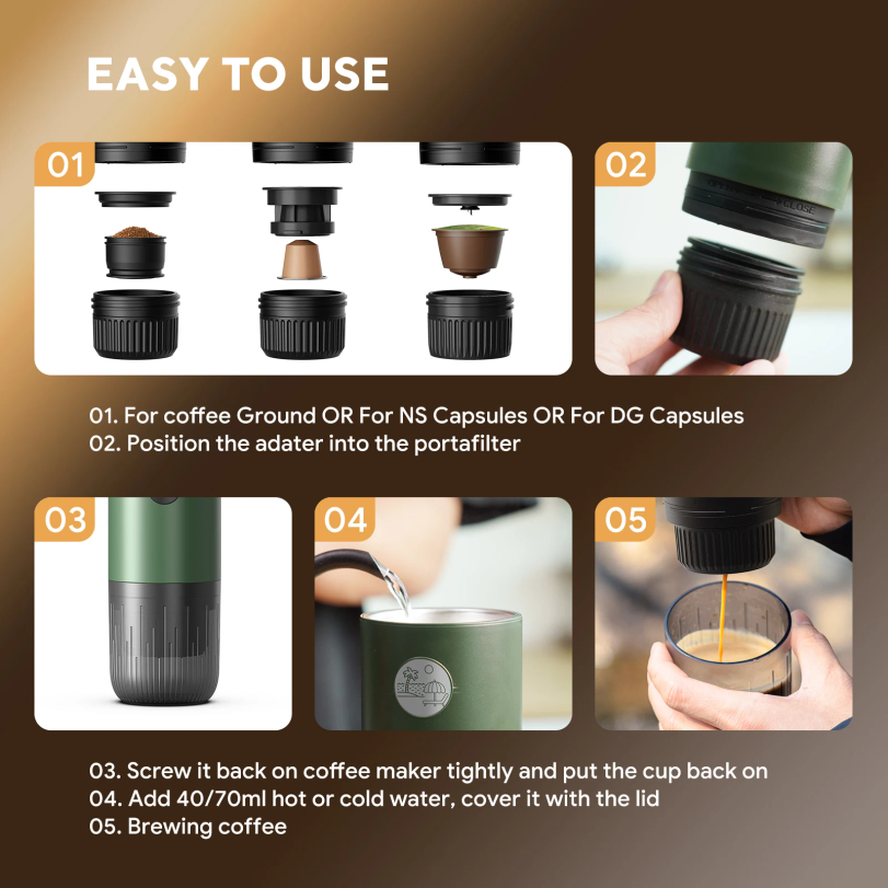 Portable Espresso Machine 3-in - مراجعة Commercial Espresso Machine وسعره