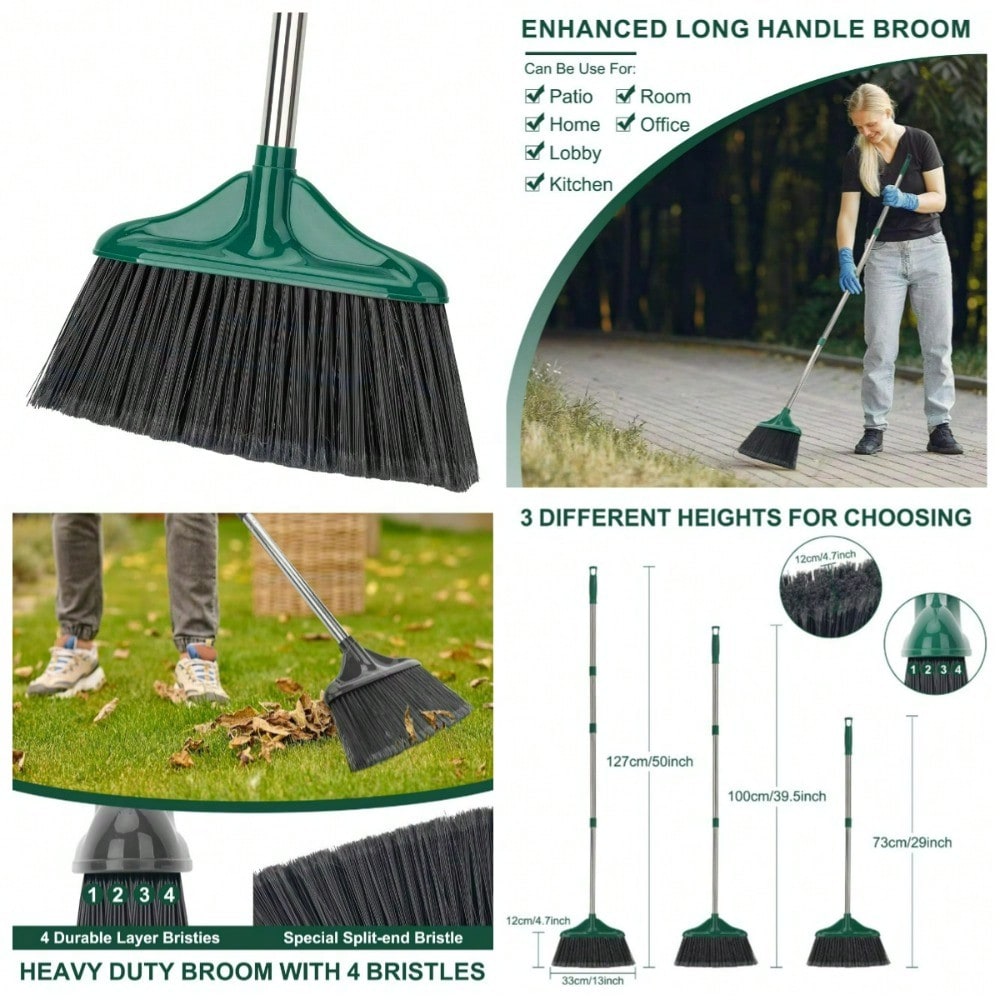 Long Handle Commercial Broom F - مراجعة Commercial Kitchen Broom وسعره