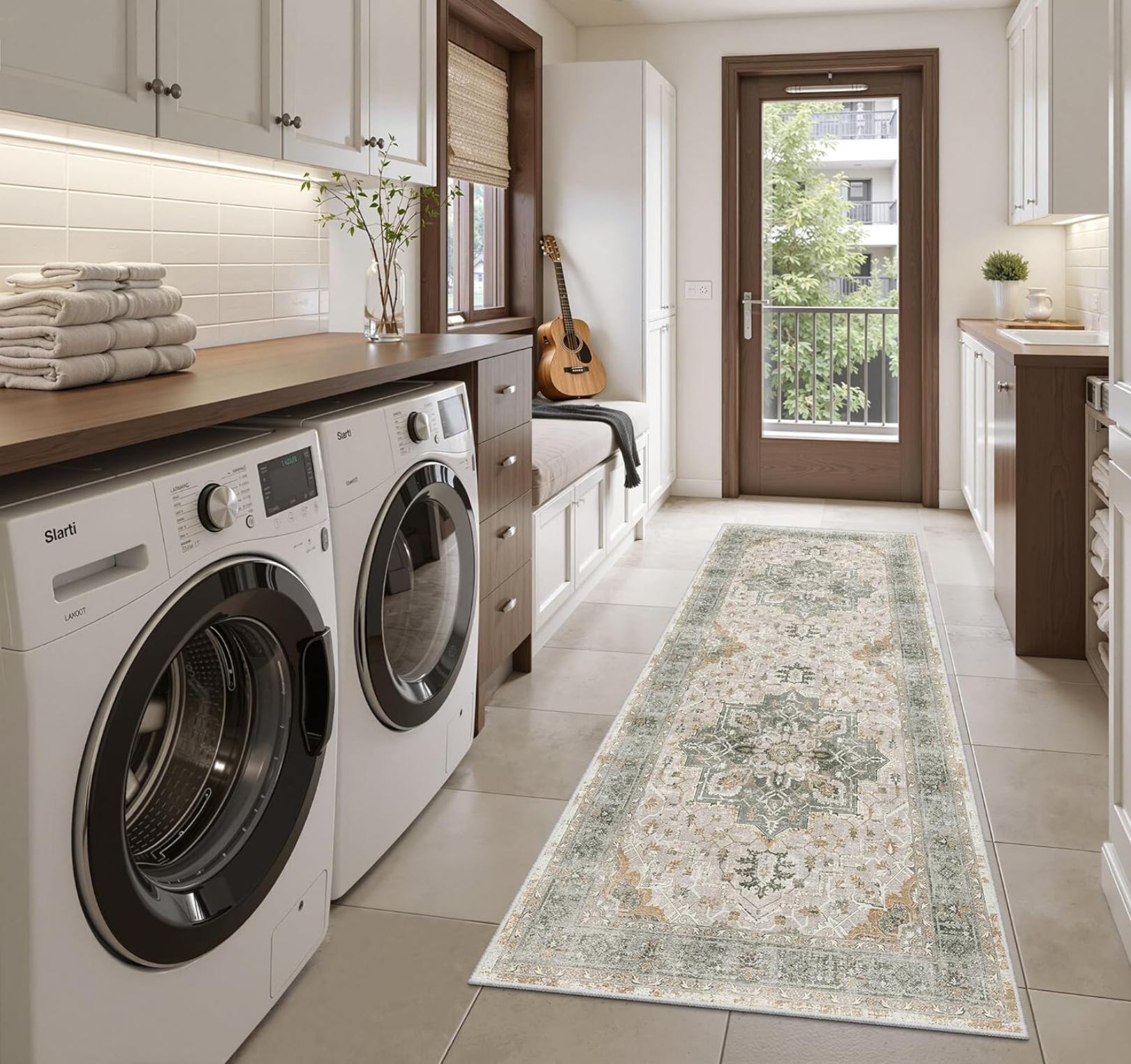 Multi-scene Long Runner Rug No - مراجعة Commercial Kitchen Floor وسعره