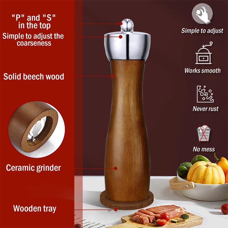 5/6/8/10/12 inch Beech Wooden  - مراجعة Commercial Kitchen Grinder وسعره