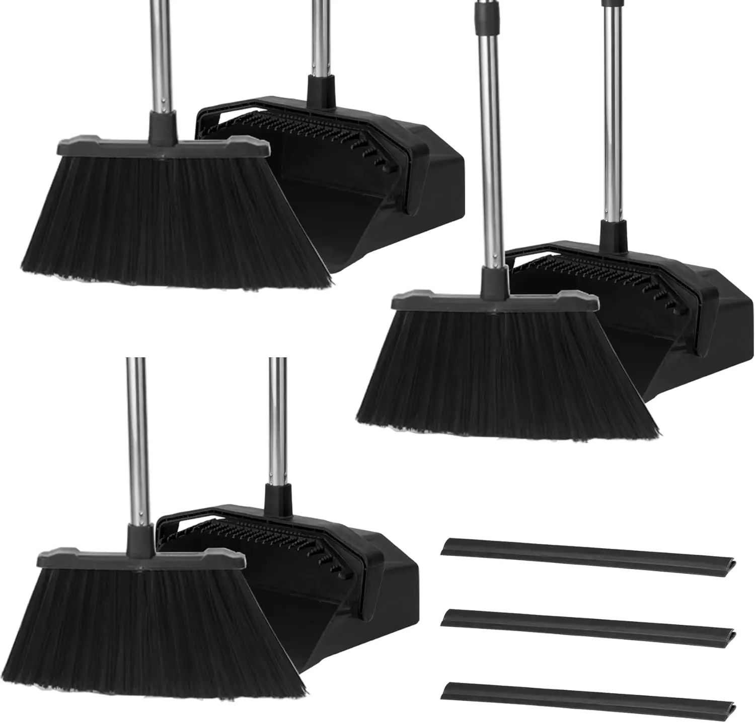 3 Pack Upright Broom And Dustp - مراجعة Commercial Kitchen Broom وسعره