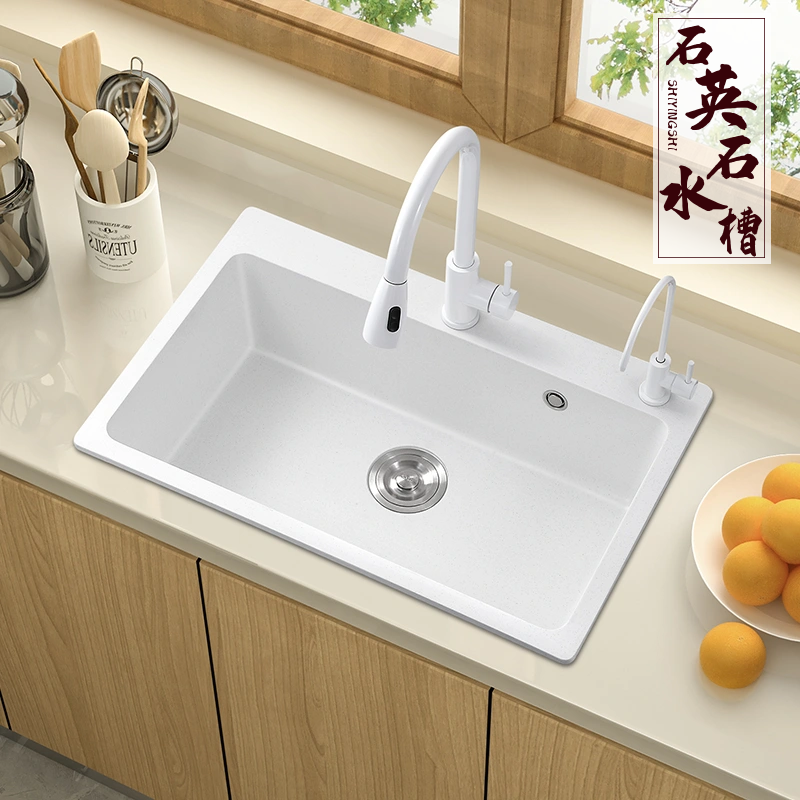 Quartz Stone White Sink Large  - مراجعة Commercial Kitchen Dishwasher وسعره