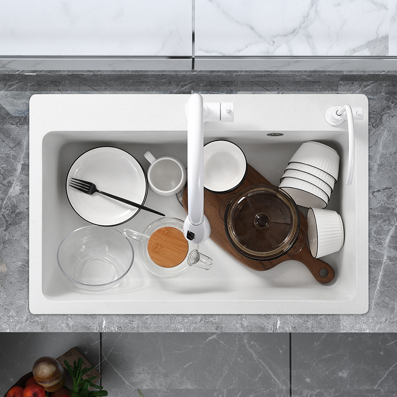 Quartz Stone White Sink Large  - مراجعة Commercial Kitchen Dishwasher وسعره